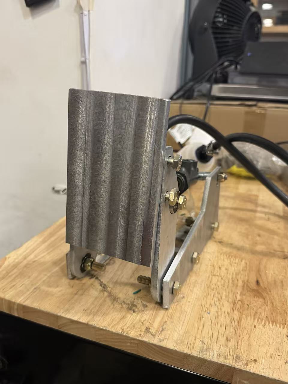 Brake box hardware assembly near completion